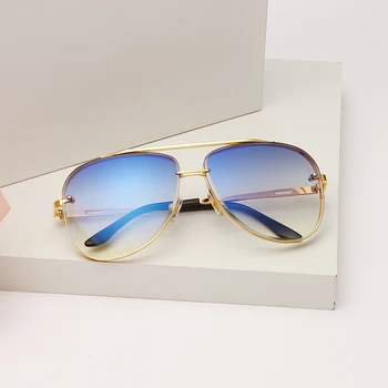 Nové Módne slnečné Okuliare, Luxusné Značky Dizajnér Ženy Muži Ročník Kovové Slnečné Retro okuliare UV400 Odtiene gafas de sol