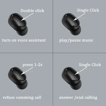 Xiao Airdots 2 Redmi Airdots s 5.0 TWS Bezdrôtové Slúchadlá Hlasové Ovládanie Bluetooth na Zníženie Hluku, Ťuknite na položku voľné Ruky, Športové Headset