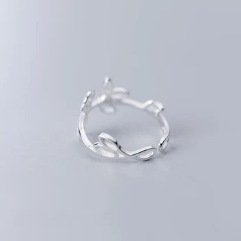 2019 Krúžky 925 Sterling Silver Módne Pobočky Krúžok Otvorenie Nastaviteľné Prstene Pre Ženy, Dievča Nádherný Darček Krúžok Šperky