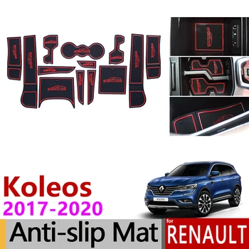 Anti-Slip Brány Slot Mat Dráha pre Renault Koleos 2017 2018 2019 2020 MK2 Samsung QM6 Držiaky Podložky Príslušenstvo Auto Samolepky