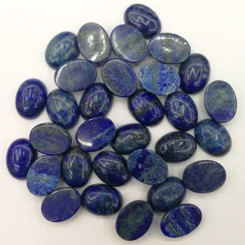 Wholese 50pcs/Veľa Prírody Lapis lazuli Kameň Korálky kúzlo oválne 12*16 KABÍNY CABOCHON pre šperky, takže korálky