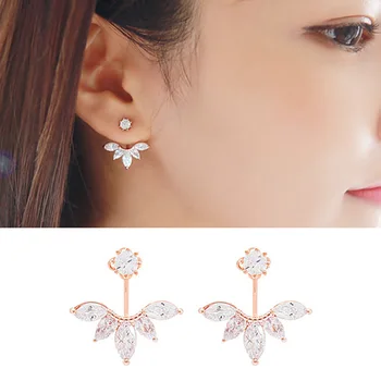 925 Sterling Silver Šperky pre Ženy Zirkón Stud Náušnice kórejský Módne Šperky Geometrické Earing Dievča eh978