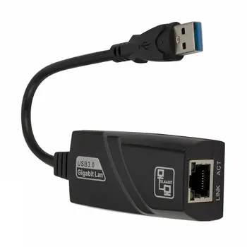 Káblové USB 3.0, Gigabit Ethernet Plastové RJ45 LAN (10/100/1000) mb / s Sieťový Adaptér Ethernet Network Karta Pre PC 1 Kus