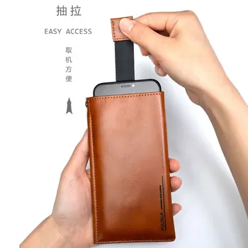 Univerzálny Mobilný Telefón Taška 4.7-6.4 palca Na iPhone Samsung Huawei Xiao funkcie opp Vivo Flip Telefónu Prípade 2v1 Puzdro, Peňaženku Držiteľa Karty