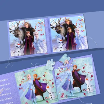 Disney Papier Skladacie Magnetické Puzzle Cartoon Mrazené Morská Víla Snow White Mickey 4 Štýly Skoro Vzdelávacie Hračky Pre Deti