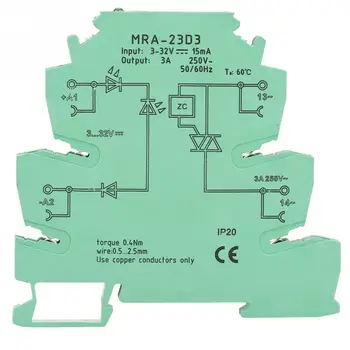 Mra bola zabezpečená-23D3 Ultra-Tenké PLC Relé Zosilňovač Rada AC Solid State Relé Modulu Vstup 3-32V DC Výstup 250V AC3A Vysokej Kvality