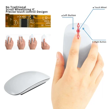 SeenDa Bezdrôtová Myš Arc Touch Mouse Wireless Cestovné Slim Portable Myši pre Apple Mac PC Notebook Android Windows