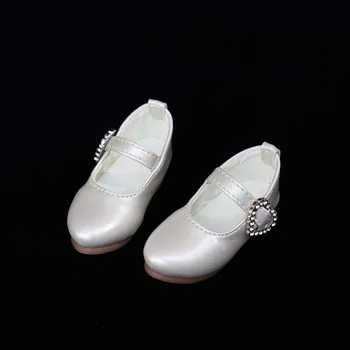 BJD bábika obuv vhodná pre malé 1/3 1/4 veľkosti módy s špicaté kožené topánky kolokačných malé láska biela bábika príslušenstvo