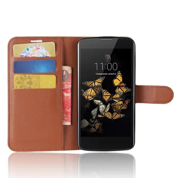 Peňaženka Kryt puzdro pre LG K8 Držiteľa Karty Telefónu Prípadoch pre LG K8 Phoenix 2 K350N Pu Kožené puzdro Ochranný plášť