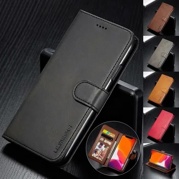 Kožené Peňaženky puzdro pre iPhone 12 Pro Max Mini 11 XS XR X SE 2020 8 7 6 6 Plus 5S 5 Luxusné Flip Cover Coque Sloty pre Karty Magnetické
