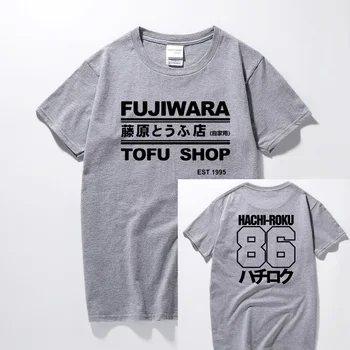 Počiatočné D manga hachiroku Shift Drift muži t-shirt Takumi Fujiwara Tofu Obchod dodanie AE86 Pánske Oblečenie Značky Tee tričko