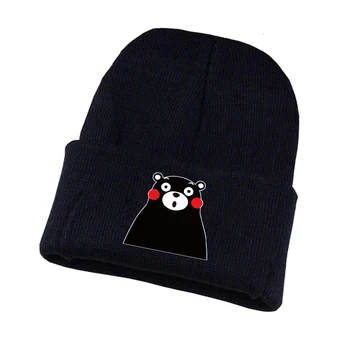 Anime Kumamon Pletené klobúk Cosplay klobúk Unisex Tlač Dospelých Bežné Bavlna klobúk teenagerov zimná Pletená Čiapka