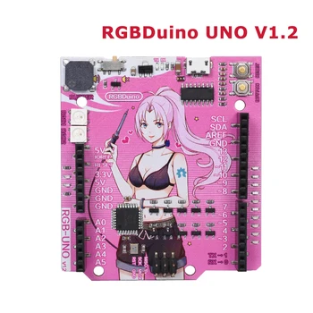 RGBDuino UNO V1.2 Jenny Vývoj Doska ATmega328P Čip CH340C VS Arduino UNO R3 Upgrade Pre Raspberry Pi 4 Raspberry Pi 3B