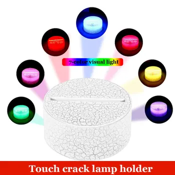 Svetlo Base 3D Krytý Darček Ornament Dotyk misiek Moderné Crack Vzor LED Osvetlenie Zariadenie Svadbu, Výzdoba, Romantické Svetelný