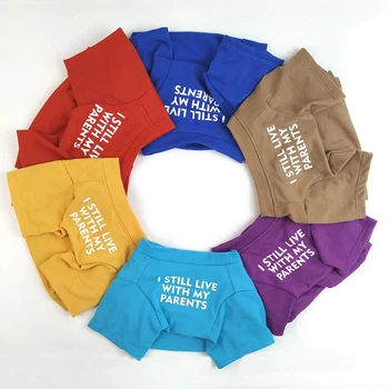 Klasické Čistej Bavlny francúzsky Buldog T-shirt Pevné List Vytlačený Lete Pet Oblečenie pre Malé Veľké Psy Priedušná Pet Kostým
