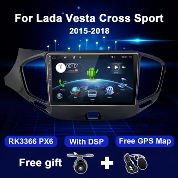4G+64 G Android 10 autorádia Pre Lada Vesta Kríž Šport-2019 Multimediálny Prehrávač Kazety Ťuknite na položku Nahrávač 9 palcové GPS 2 Din žiadne DVD