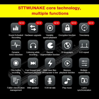 STTWUNAKE pôvodné mini digitálny hlasový záznamník hlasový záznam malé zvuku hlasom aktivované nahrávanie stretnutie class audio pero