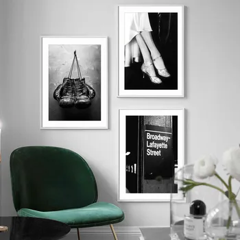 Čierna A Biela Francúzsky Elegantné Ženy Fotoaparát Rukavice Plátno Na Maľovanie Na Stenu Umenie Plagátu A Tlač Pre Obývacia Izba Domáce Dekorácie
