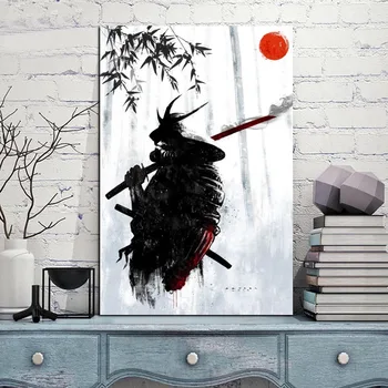 Japonský Samuraj Plagáty a Vytlačí Plátno na Maľovanie Umeleckých obrazov na Stenu pre Obývacia Izba Moderné Nástenné Art Domáce Dekorácie