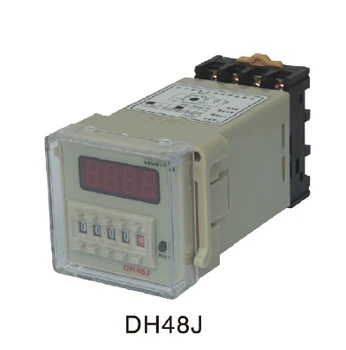 220VAC digitálne prednastavených počítadlo relé 1-999900 LED displej 11 pin panel nainštalovaný DH48J-A SPDT za formatívne číslo počítadla