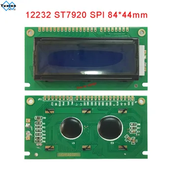12232 LCM12232F Bodky Matrix LCD Modul, modré LED Podsvietenie, Čierna charakter LCM Sériový port paralelný