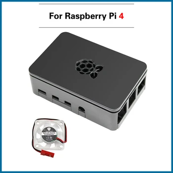 Raspberry Pi 4 ABS Prípade, čierne biele, priehľadné Plastové Prípade Box Skrinka s ventilátorom pre Raspberry Pi 4 Pi Model B 4B