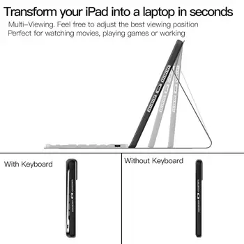 Pre iPad mini 5 7.9 Prípade, Bluetooth Klávesnice W ceruzka držiak na Smart stojan mäkké Krytom Pre Nový iPad mini 4/5 7.9 prípade Klávesnica klavye