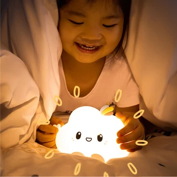 Cloud Nočné Svetlo LED Svetlo S Dotykový Snímač Mäkké Škôlky Lampy, Nočné svetlá Pre Deti Deti Narodeninám Miestnosti Dekorácie