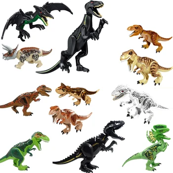 Jurský Svet 2 Stavebné Bloky Dinosaurov Údaje Tehly Tyrannosaurus Rex Indominus Rex I-Rex Zostaviť Deti Hračky