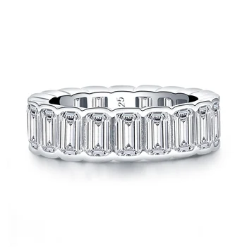 Zapojenie Snubné Prstene 925 Sterling Silver Večnosti Kapela Promise Ring, SOŇA Diamond pre Ženy Prst Strany Šperky Darček