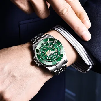 2020 PAGANI DIZAJN pánske Hodinky Módne Kostra Dial Mužské Hodinky Luxusné 100M Nepremokavé Športové náramkové hodinky Relogio Masculino