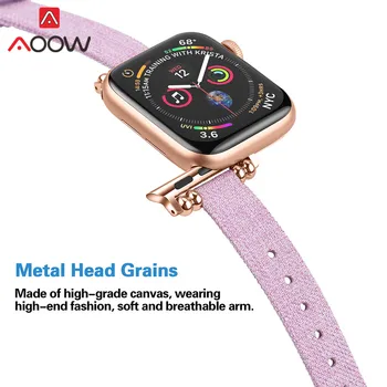 Nylonovej Plátno Watchband pre Apple Hodinky Series 3 2 1 38 mm 42mm Ženy Šperky Popruh Band Náramok pre iwatch 5 4 40 mm 44 mm