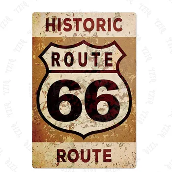 Route 66 Auto Kovové Značky Ošumelé Elegantné Doska, Kov Vintage Stenu Music Bar Garáž Home Art Motocykel Plavidlá Dekor 30X20CM XP-78A