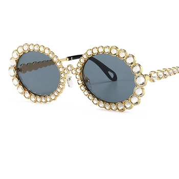 Retro vintage oválne slnečné okuliare dámy luxury diamond Odtiene Okuliare slnečné okuliare pre ženy značky dizajnér žena uv400