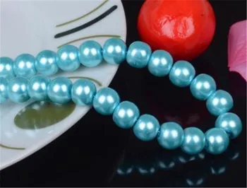 MHS.SLNKO Predaj 210pcs/veľa sklenené korálky, perly 8mm voľné farby Pearl sklenené korálky pre DIY módne Šperky