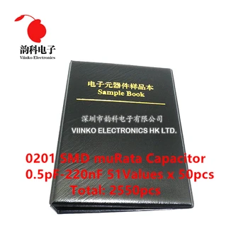 0201 Japonsko muRata GRM033 série SMD Kondenzátorov vzorkovníka Najrôznejších Auta 51valuesx50pcs=2550pcs (0.5 pF na 220nF)