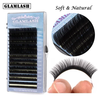 GLAMLASH Premium 16rows 7~15 mm mix mäkké false očné riasy prírodné Riasiniek syntetické noriek jednotlivých rias rozšírenie make-up cilios