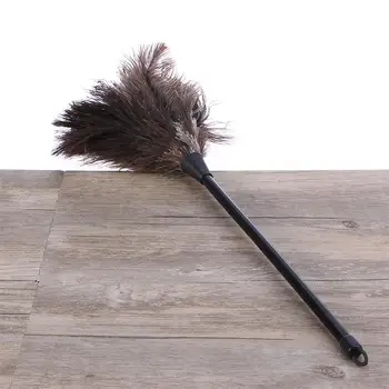 LUOEM Feather Duster Kožušiny Kefa na Prach Cleaning Tool Plastová Rukoväť domáci Prach Cleaning Tool Domov Čistiť Kefou