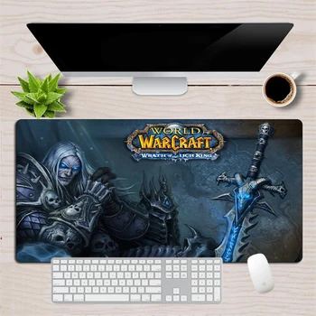Veľké XL World of Warcraft Herné Podložka pod Myš 60x30cm Gumy Otaku Zamykanie Okraji Lich King Podložku pod Myš, Klávesnica Počítača, písací Stôl Mat