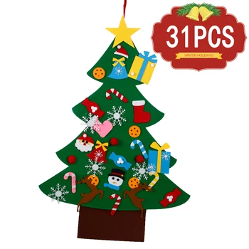 Patygr urob si sám Cítil Vianočný Stromček Umelý Strom Stene Visí Ozdoby, Vianočné Dekorácie na Nový Rok Darčeky Deti Hračka Domov