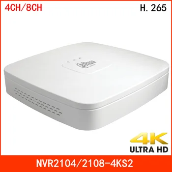 Dahua 4 Ch 8 Ch Smart 1U Lite 4K H. 265 Network Video Recorder Lite Série 1 HDD NVR2104-4KS2 NVR2108-4KS2 NVR pre IP Kamery