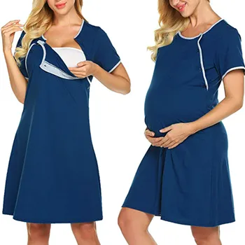 Telotuny Žien na Materskej Šaty Žien Tehotenstva Krátky Rukáv Dojčiace Dieťa Dojčenie Sundress Tehotenstva Dresss#40