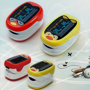 Dieťa Pediatri Prenosné Pulzný Oximeter Prst Kyslíka SpO2 Sýtosť a srdcovej frekvencie Monitora USB Nabíjateľné