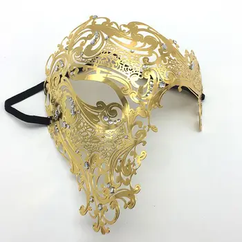 GNHYLL maska Lebky Benátskej Maškaráda Zlato Mardi Gras Kostým mascaras halloween masky laserové rezanie kovu karnevalové masky