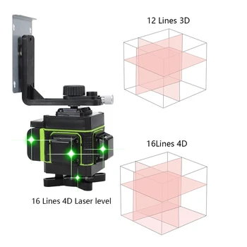 4d Laser úroveň self-vyrovnanie 360 laser úroveň 3d nivel laser konštrukcia úrovni stavebné náradie herramientas de construccion