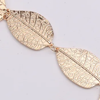 Ženy, Pás Módne Kovové Značky Luxusné Dizajnér Listy Pás Zliatiny Waistbelt Dekorácie Leaf Tenký Zlatý Pás Reťazca Pás Dámy
