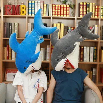 Piesok Socha Shark Plyšové Hračky Zábavné Bábika Vankúš Čisté Červené Mužov a Žien Priatelia Narodeniny Darček Vtip