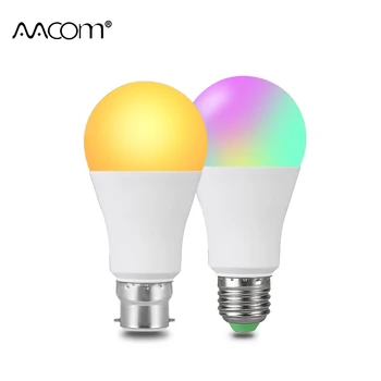 15W Ampoule RGBW LED Smart Žiarovky 85-265V E27 B22 Hudbu, Hlasové Ovládanie Bluetooth Multi-funkčné Nočné Lampy používané pre Spálne