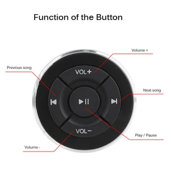 Automatické Elektronické Bezdrôtovú Automobilovú Volant, Diaľkové Ovládanie Moto Bike Bluetooth Hlasitosť Médií Tlačidlo Pre IOS Telefón Android Tablet
