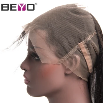 Beyo 360 Čipky Čelnej peruánskej rovné vlasy Ľudské Vlasy Rozšírenia Pre Trhal Čelnej Uzáver S Baby Vlasy Non Remy Vlasy